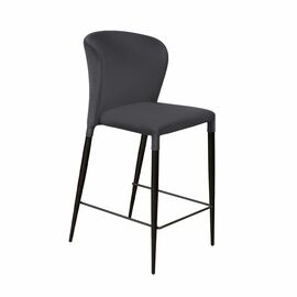 Стул полубарный Albert, бархат серый 27 /опора конус | Интернет магазин мебели и декора LifeDekor