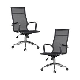 Набор 2 шт Офисное кресло для персонала DOBRIN CARTER, чёрный, Вариант: чёрный | Интернет магазин мебели и декора LifeDekor