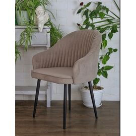 Стул ШЕЛЛ 360 град. поворот. B22 Серый, велюр / черный каркас, М-City | Интернет магазин мебели и декора LifeDekor