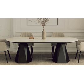 Стол ОРФЕЙ  240 нераскладной ONYX SABLE PULIDO, керамика / Черный каркас М-City | Интернет магазин мебели и декора LifeDekor