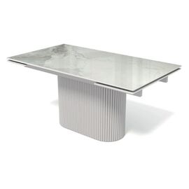 Стол АРИЯ 160 PANDORA LIGHT, керамика / Черный каркас М-City | Интернет магазин мебели и декора LifeDekor