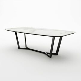 Стол овальный BENZ 200, керамика матовая, белая | Интернет магазин мебели и декора LifeDekor