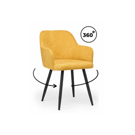 Стул на металлокаркасе Инфини 360 горчичный (ocean 016) / черный | Интернет магазин мебели и декора LifeDekor