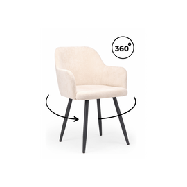 Стул на металлокаркасе Инфини 360 латте (ocean 003) /  черный | Интернет магазин мебели и декора LifeDekor