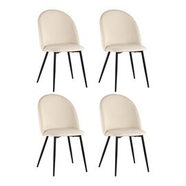 Стул Lilly велюр бежевый 4 шт. | Интернет магазин мебели и декора LifeDekor