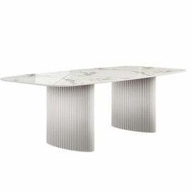 Стол овальный Denver 270, керамика глянцевая / две опоры | Интернет магазин мебели и декора LifeDekor