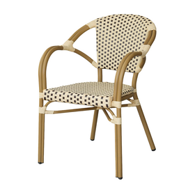 "Кабри" плетеный стул из искусственного ротанга, цвет бежево-коричневый | Интернет магазин мебели и декора LifeDekor