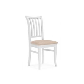 Стул деревянный Фрезино с проножкой бежевый велюр / белый | Интернет магазин мебели и декора LifeDekor