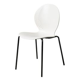 Комплект из 4-х стульев Wave белый с черными ножками | Интернет магазин мебели и декора LifeDekor