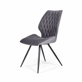 Стул Flash ромб, бархат серый 27 | Интернет магазин мебели и декора LifeDekor