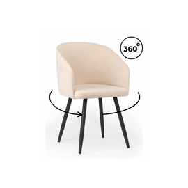 Стул на металлокаркасе Монер 360 бежевый (glory 03) / черный | Интернет магазин мебели и декора LifeDekor