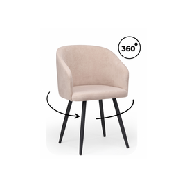Стул на металлокаркасе Монер 360 латте (glory 10) / черный | Интернет магазин мебели и декора LifeDekor