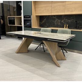 Стол МАНХЭТТЕН 200 DRAC COLD XLIM, керамика / Орех Карни натуральный М-City | Интернет магазин мебели и декора LifeDekor