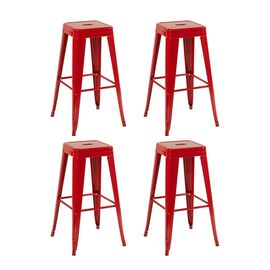 Стул барный TOLIX красный глянцевый KD 4 шт. | Интернет магазин мебели и декора LifeDekor