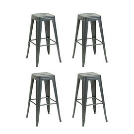 Стул барный TOLIX серебристый матовый KD 4 шт. | Интернет магазин мебели и декора LifeDekor