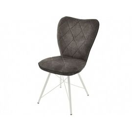 Стул «Риоха» Милано 12/Нитро блэк, каркас белый | Интернет магазин мебели и декора LifeDekor