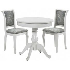 Обеденная группа (Стол Фабрицио-1 и 2 стула Кабриоль), эмаль белая | Интернет магазин мебели и декора LifeDekor