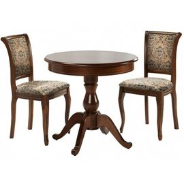 Обеденная группа (Стол Фабрицио-1 и 2 стула Кабриоль), орех темный | Интернет магазин мебели и декора LifeDekor