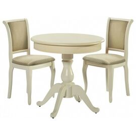 Обеденная группа (Стол Фабрицио-1 и 2 стула Кабриоль), слоновая кость | Интернет магазин мебели и декора LifeDekor