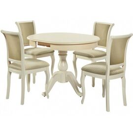 Обеденная группа (Стол Фабрицио-1 и 4 стула Кабриоль), слоновая кость | Интернет магазин мебели и декора LifeDekor