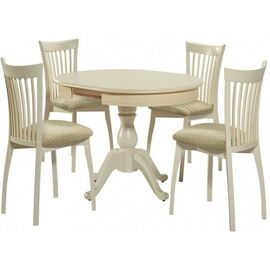 Обеденная группа (Стол Фабрицио-1 и 4 стула Тулон), слоновая кость | Интернет магазин мебели и декора LifeDekor