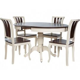 Обеденная группа (Стол Леонардо-1 и 4 стула Кабриоль, Комби 3) | Интернет магазин мебели и декора LifeDekor