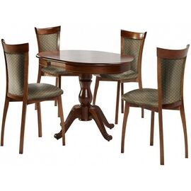 Обеденная группа (Стол Фабрицио-1 и 4 стула Тулон м/с), орех темный | Интернет магазин мебели и декора LifeDekor