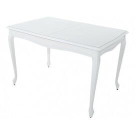 Стол «Кабриоль» 120x80 GLASS белый, эмаль белая | Интернет магазин мебели и декора LifeDekor