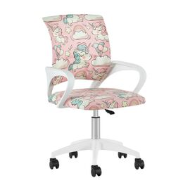 Кресло офисное TopChairs Simple SN Junior принт Unicorns пластик белый | Интернет магазин мебели и декора LifeDekor