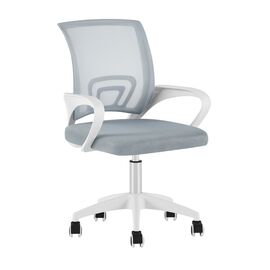 Кресло офисное TopChairs Simple SN серый пластик белый | Интернет магазин мебели и декора LifeDekor