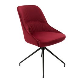 Кресло Etna винное, поворотное, черный металл | Интернет магазин мебели и декора LifeDekor