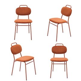 Комплект из 4-ух стульев MOLLY разборный терракотовый | Интернет магазин мебели и декора LifeDekor