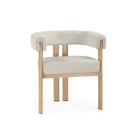 Стул на металлокаркасе Selma бежевый / бук | Интернет магазин мебели и декора LifeDekor