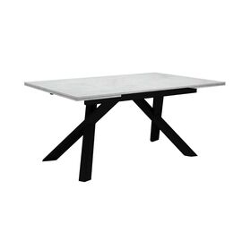 Стол DikLine DX140M Хромикс белый/опоры черные (2 уп.) | Интернет магазин мебели и декора LifeDekor