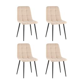 Стул Одди Original велюр бежевый 4 шт. | Интернет магазин мебели и декора LifeDekor