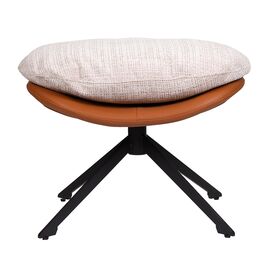 Оттоманка BLISS оранж/серый, экокожа, шенилл | Интернет магазин мебели и декора LifeDekor