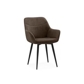 Стул на металлокаркасе Флюид коричневый (glory 08) / черный | Интернет магазин мебели и декора LifeDekor