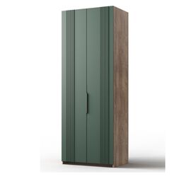Шкаф «Герта» 2д КМК 0979.3, дуб канзас/зеленый матовый | Интернет магазин мебели и декора LifeDekor