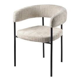 Стул СТАН, цвет H-06 Бежевый, велюр / черный каркас | Интернет магазин мебели и декора LifeDekor