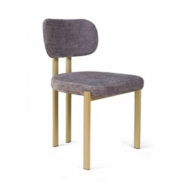 Стул Ervin, микромех Rozy dark grey / опоры шампань | Интернет магазин мебели и декора LifeDekor