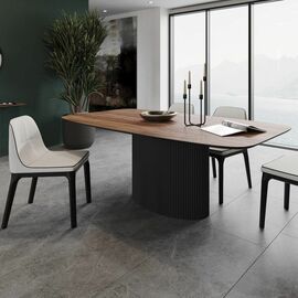 Стол Nolan 160, шпон / опора овал | Интернет магазин мебели и декора LifeDekor