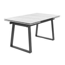 Стол DikLine DZ160 Мрамор Кристал белый/черные (2 уп.) | Интернет магазин мебели и декора LifeDekor