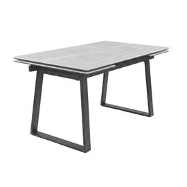 Стол DikLine DZ160 Мрамор Кандела cветло-серый/черные (2 уп.) | Интернет магазин мебели и декора LifeDekor