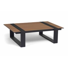 "Тулон" журнальный стол 120х85, H35 см из HPL, цвет "дуб", каркас черный (RAL9005) муар | Интернет магазин мебели и декора LifeDekor