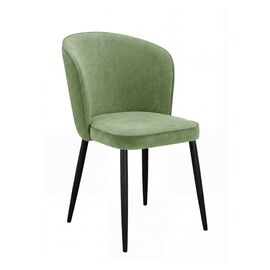 Стул DikLine 347 P10/L08 зеленый, ножки черные | Интернет магазин мебели и декора LifeDekor
