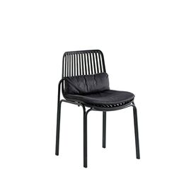 Стул Louran с подушкой чёрный | Интернет магазин мебели и декора LifeDekor