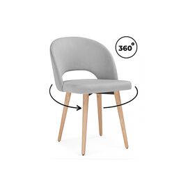 Стул деревянный Курбис 360 светло-серый (zd 960) / светлое дерево | Интернет магазин мебели и декора LifeDekor