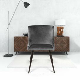 Стул Джаз поворотный 360 градуcов, бархат серый 27 | Интернет магазин мебели и декора LifeDekor