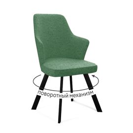 Стул DikLine 235 поворотный, NS Pine зеленый, ножки черные | Интернет магазин мебели и декора LifeDekor