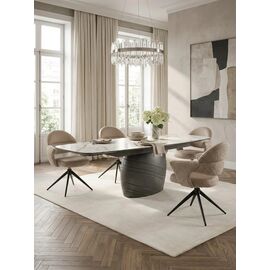 Стол ОАЗИС (OASIS) 200 БЕЖЕВЫЙ МРАМОР TL-331, испанская керамика / Бронзовый графит каркас, ®DISAUR | Интернет магазин мебели и декора LifeDekor